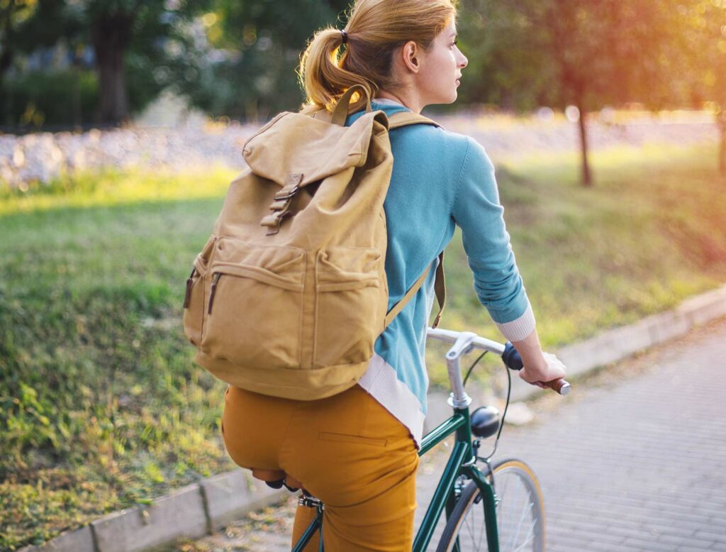 Girl on a bicycle